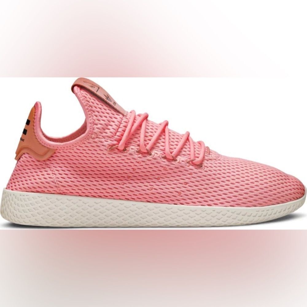 Pharrell Williams x Adidas Pink Cotton Knit PW Tennis Hu Sneakers